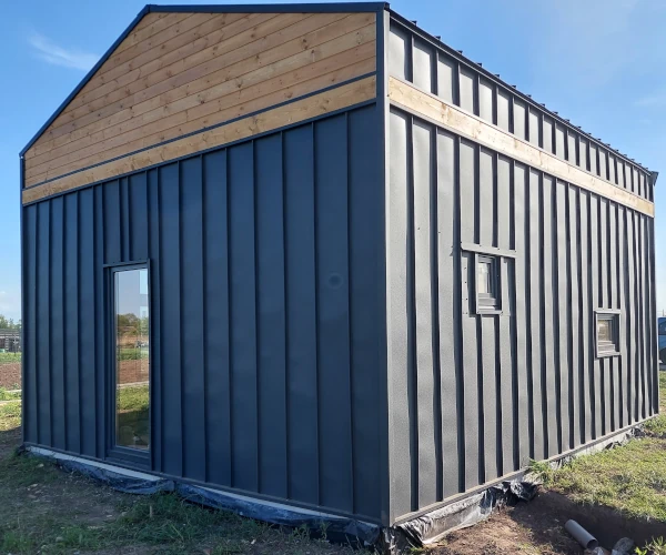 Rzut domu Barn 35 m2 z antresolą 16 m2