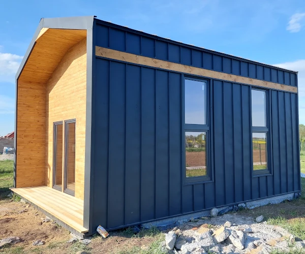 Rzut domu Barn 35 m2 z antresolą 16 m2