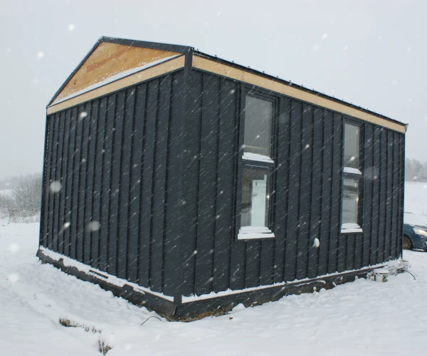Rzut domu Barn 35 m2 z antresolą 16 m2