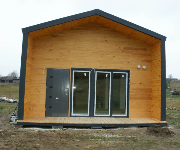 Rzut domu Barn 35 m2 z antresolą 16 m2