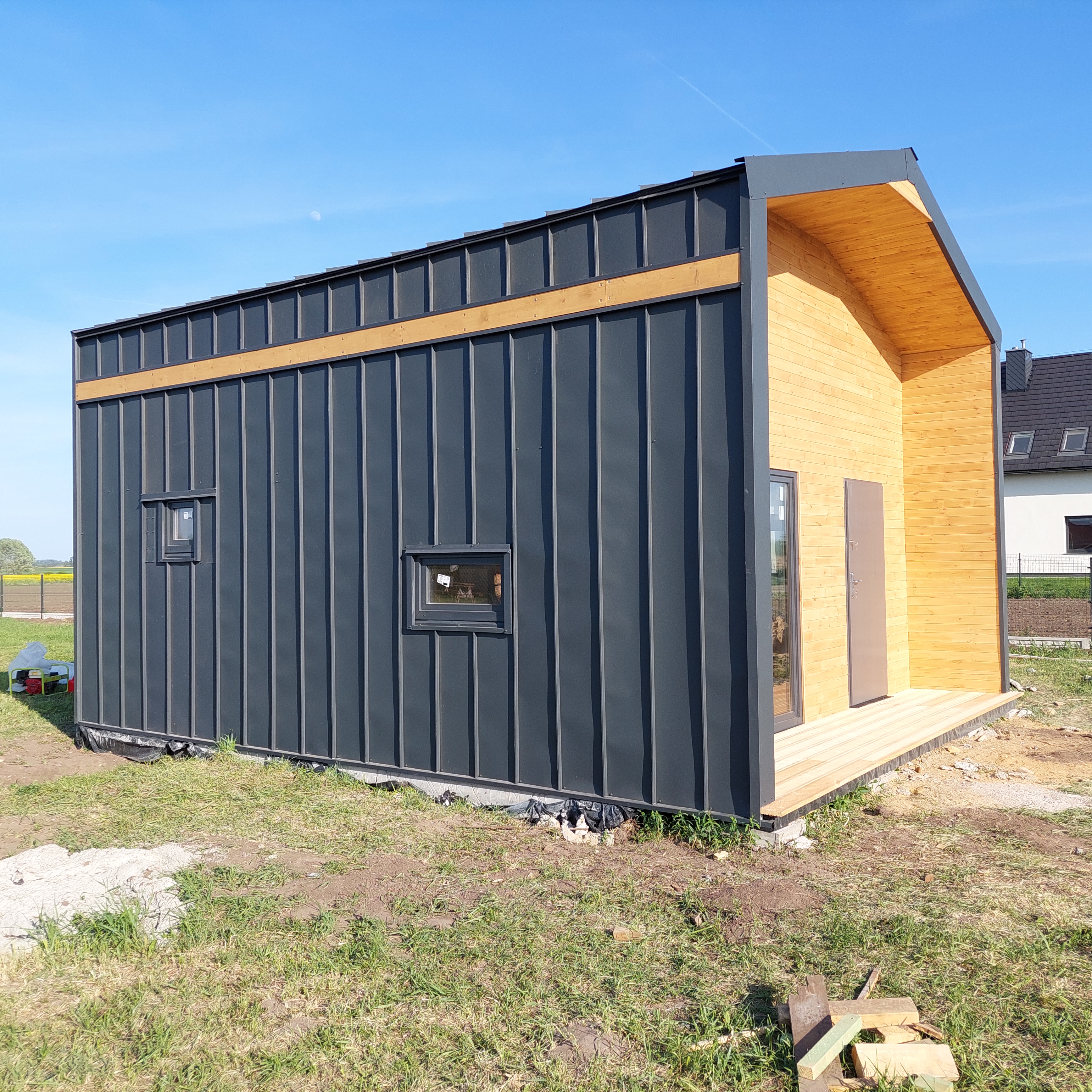 Rzut domu Barn 35 m2 z antresolą 16 m2