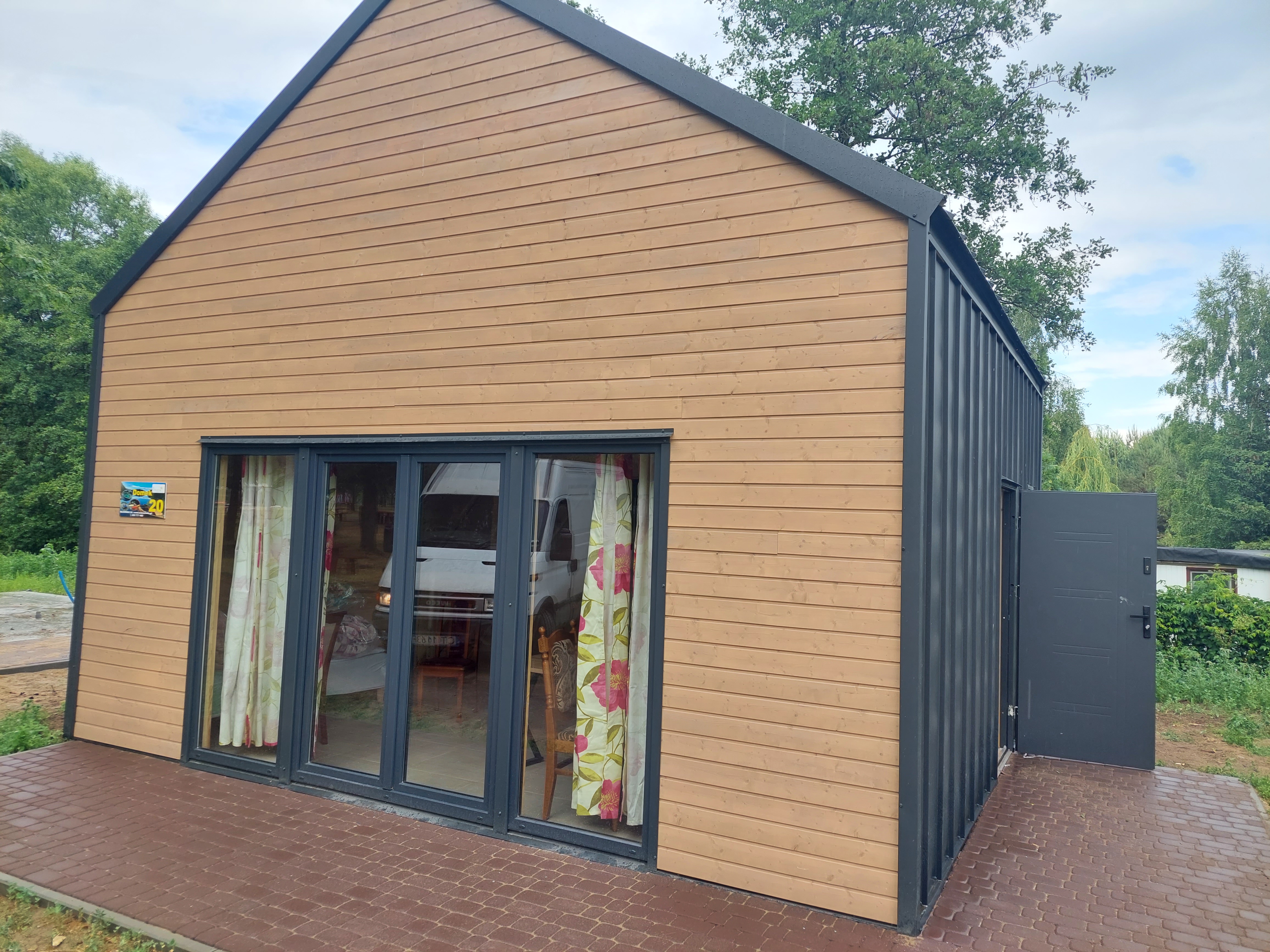 Rzut domu Barn 35 m2 z antresolą 16 m2