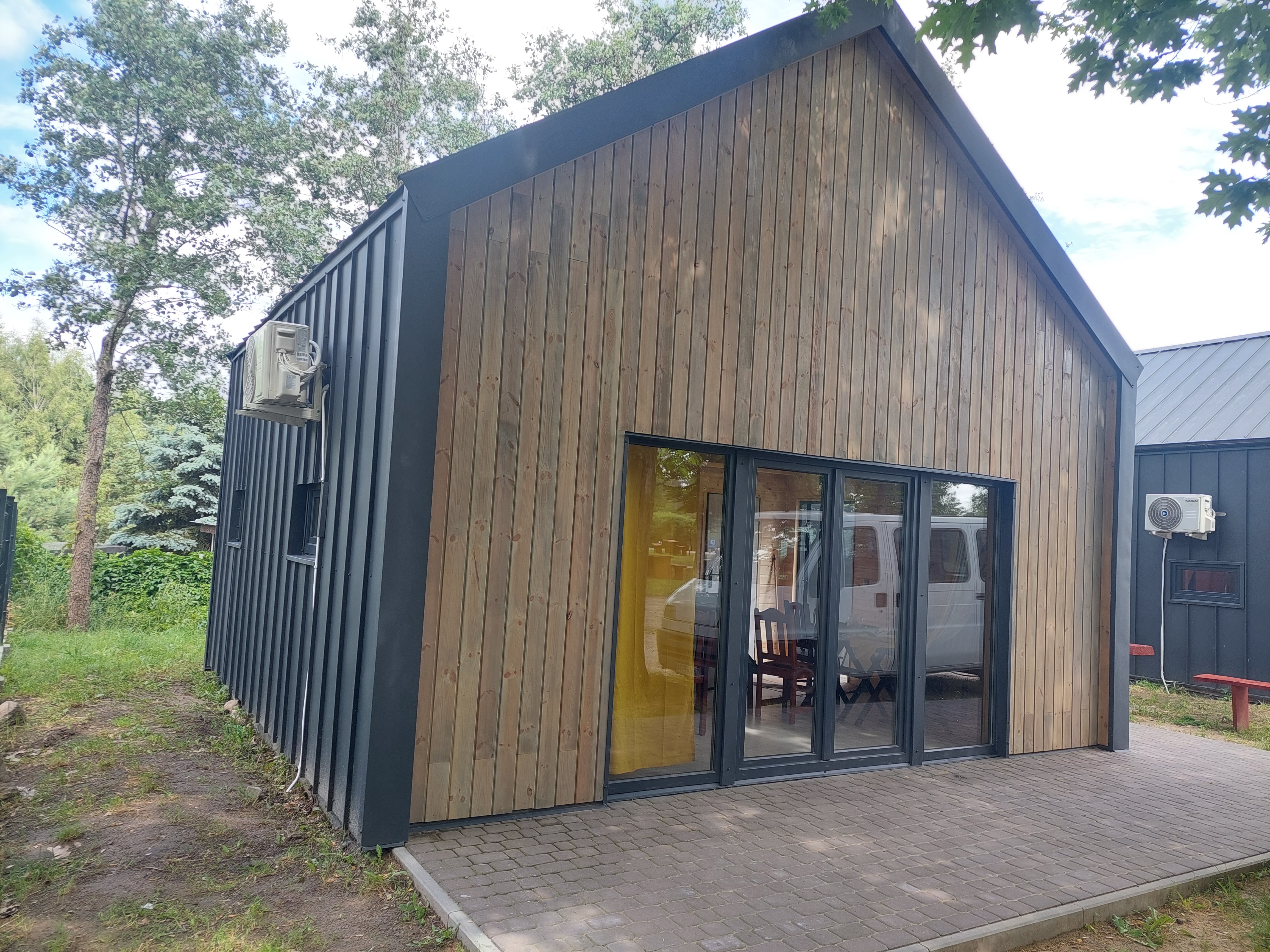 Rzut domu Barn 35 m2 z antresolą 16 m2